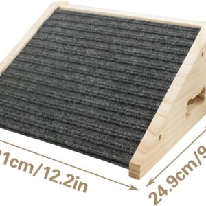 Alternative view of Dog Ramp for Stairs, Wooden Low-Angled Pet Ramps with Anti-Slip Carpet Surface, Step and Stair Assist for Small Medium Dog & Cats, Injured & Aged Pets (1 Pack)